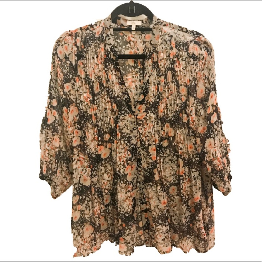 Joie Floral Silk Blouse